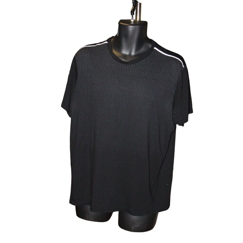 Tek Gear Cool Tek Pullover Size XL Black Short Sleeve Crew Neck Activewear Top